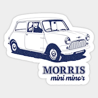 morris mini minor classic english car Sticker